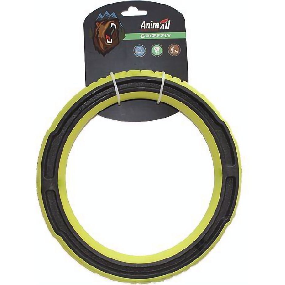 Игрушка для собак AnimAll Fun AGrizZzly Супер-кольцо L желтая - фото 1