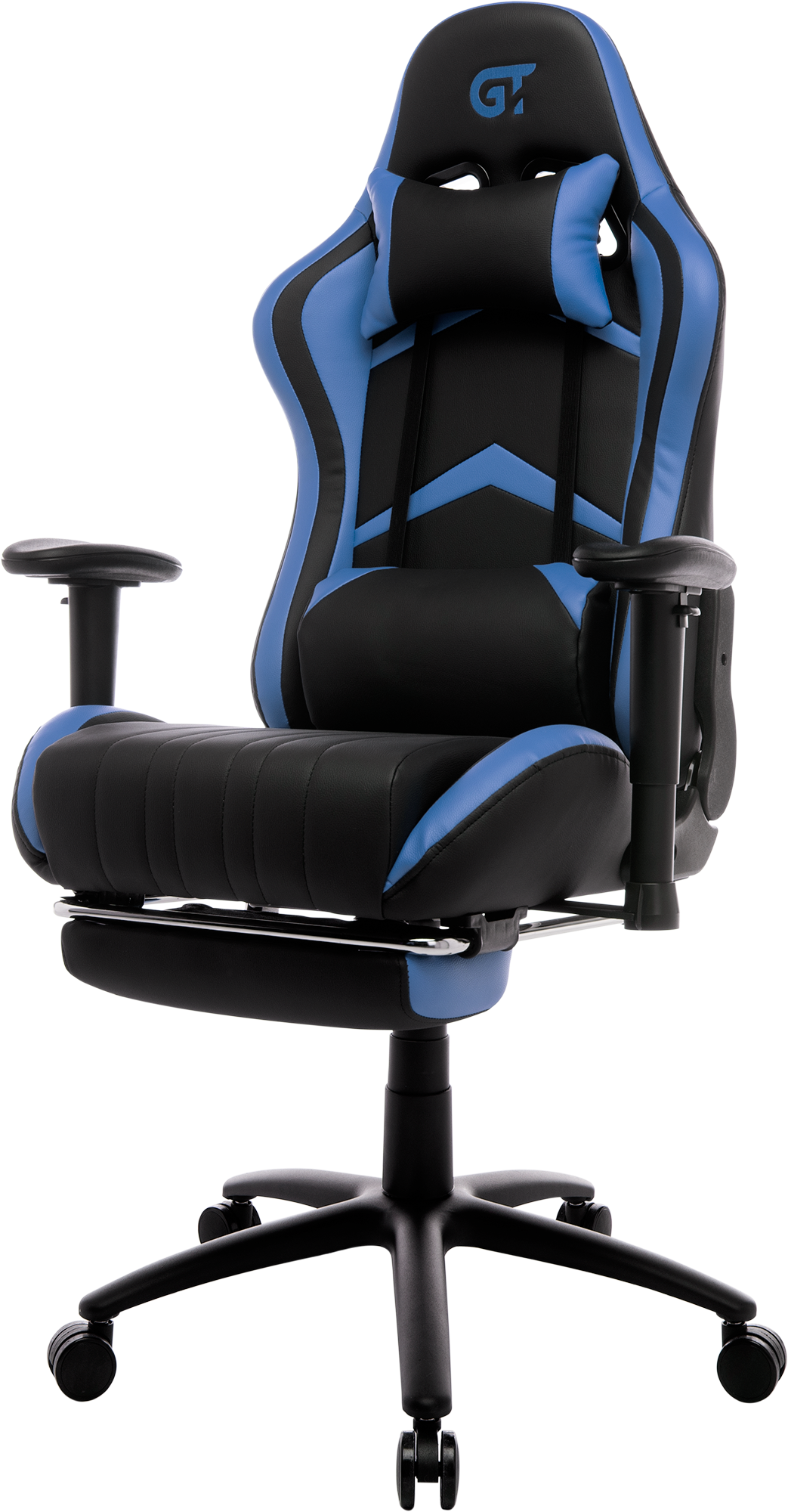 Геймерское кресло GT Racer черное с синим (X-2534-F Black/Blue) - фото 3