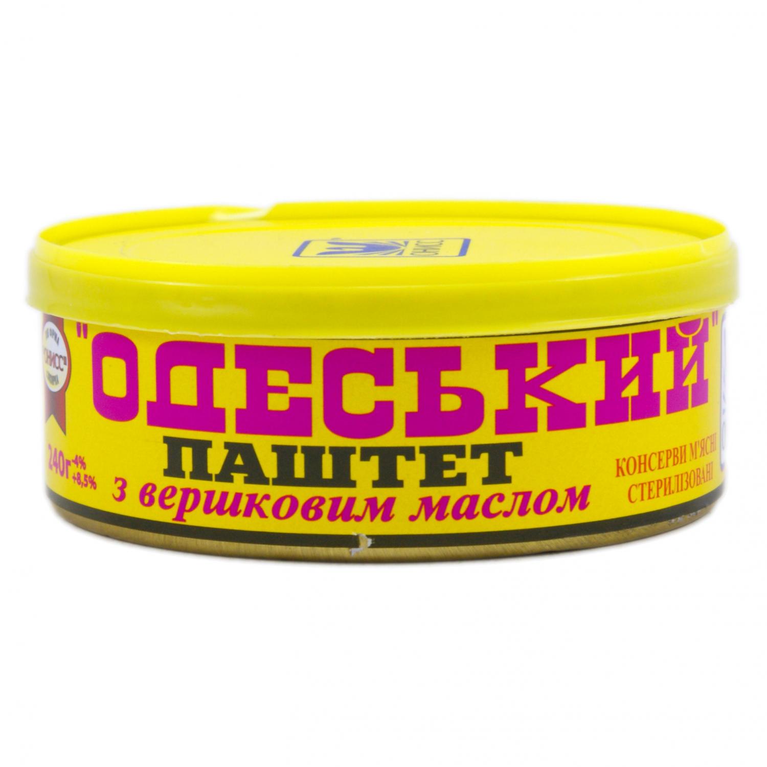 Паштет Онисс Одеський печінковий з вершковим маслом 240 г - фото 1