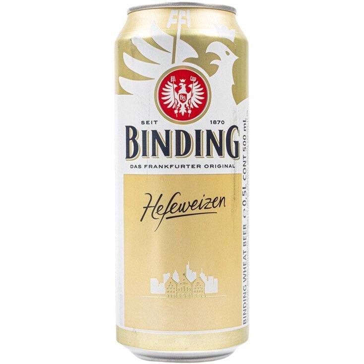 Пиво Binding Hefeweizen светлое 4.8% 0.5 л ж/б - фото 1