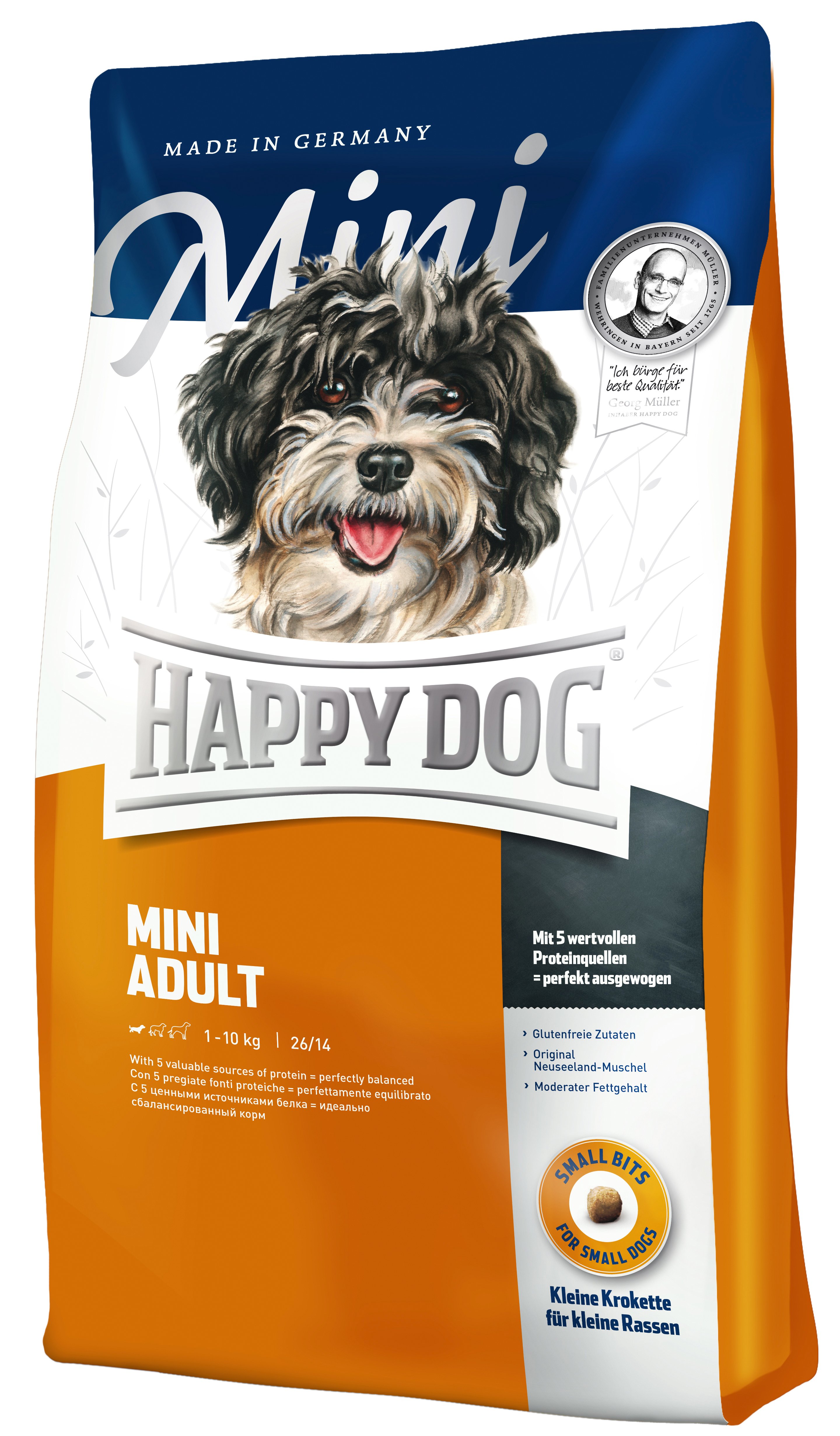 Сухой корм для собак мелких пород Happy Dog Supreme Mini Adult, 1 кг (60004) - фото 1