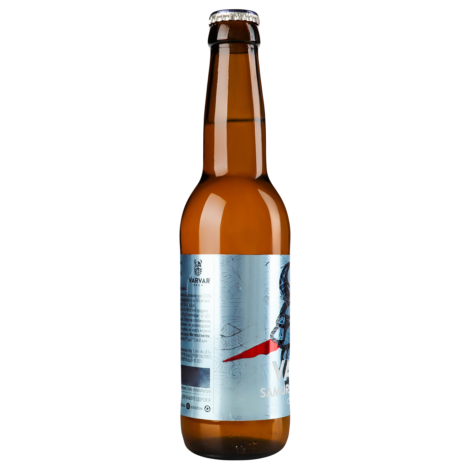 Пиво Varvar Samurai's Daughter, светлое, нефильтрованное, 4,7%, 0,33 л - фото 2