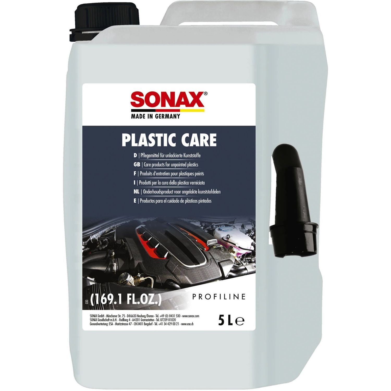 Фото - Хімія для салону Sonax Засіб для догляду за пластиком  ProfiLine Plastic Care, 5 л 