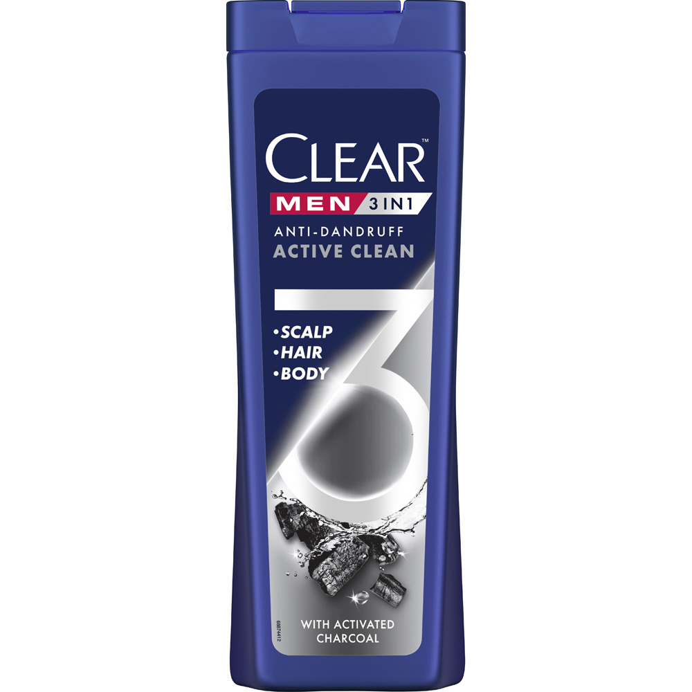 Шампунь 3 в 1 для мужчин Clear Men Очистка с активированным углем 360 мл - фото 1