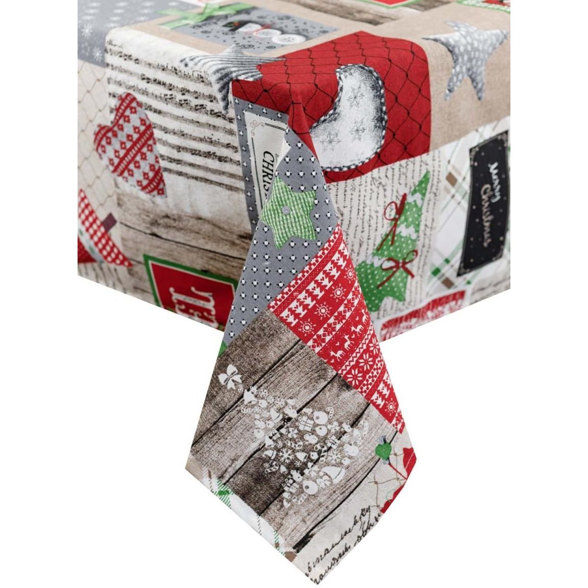 Photos - Tablecloth / Napkin Provans Скатертина Прованс Merry Christmas 132х120 см різнобарвна  (31422)