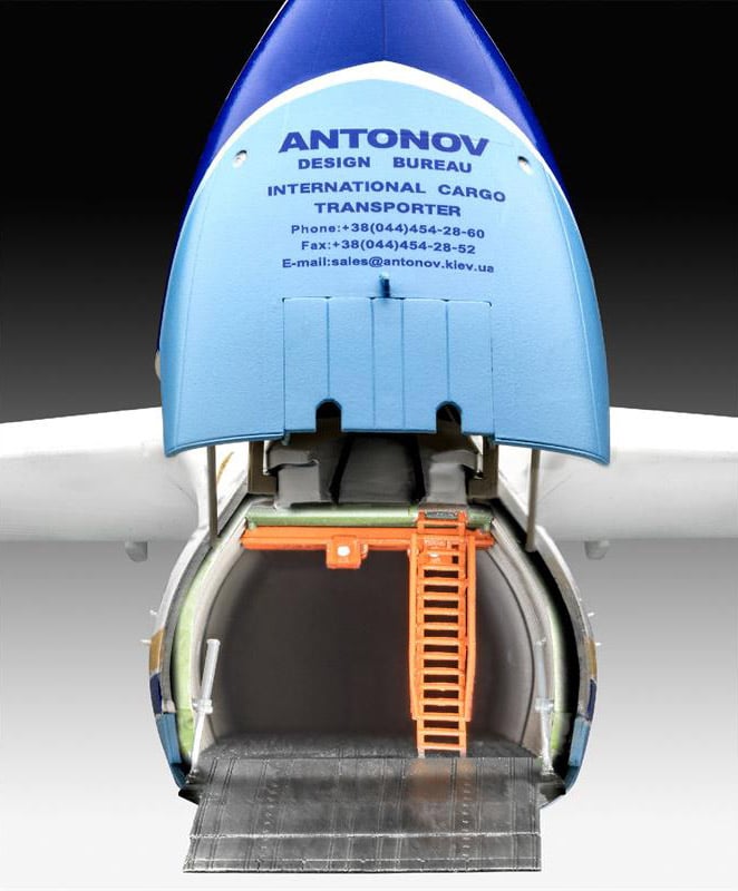 Сборная модель Revell Грузовой самолет Antonov АН-225 Мрия, уровень 5, масштаб 1:144, 203 детали (RVL-04958) - фото 8