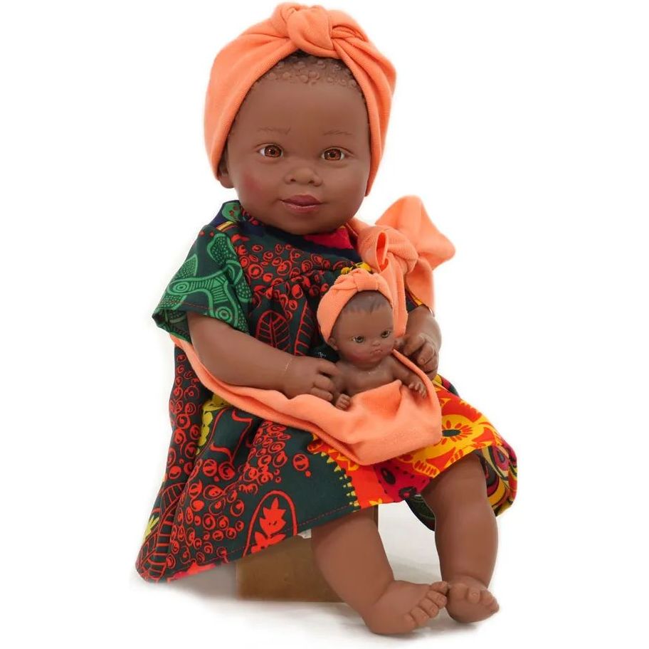 Кукла Nines d`Onil Maria с малышом в оранжевой чалме, 45 см (6303) - фото 1