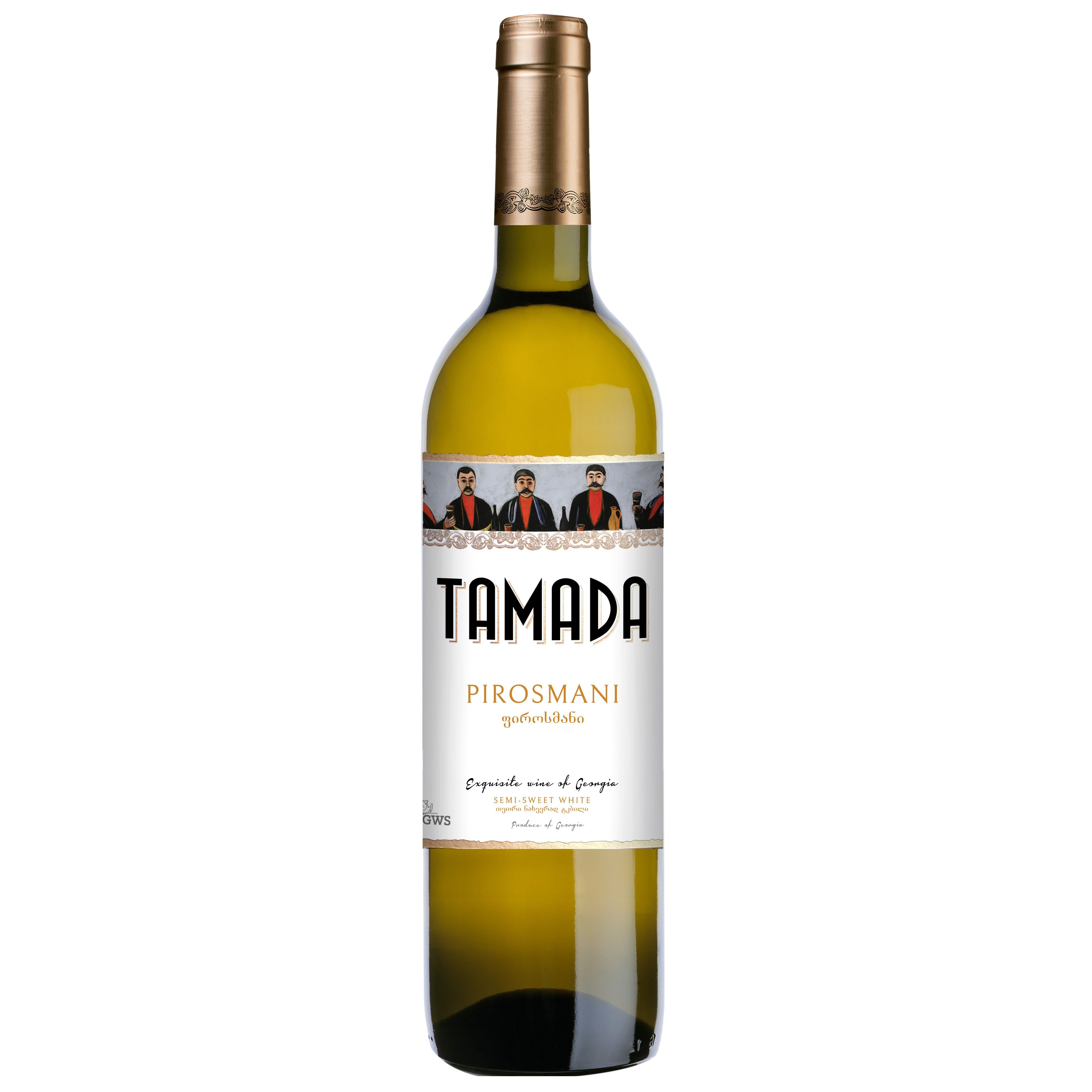 Вино Tamada Pirosmani, белое, полусладкое, 12%, 0,75 л (201775) - фото 1