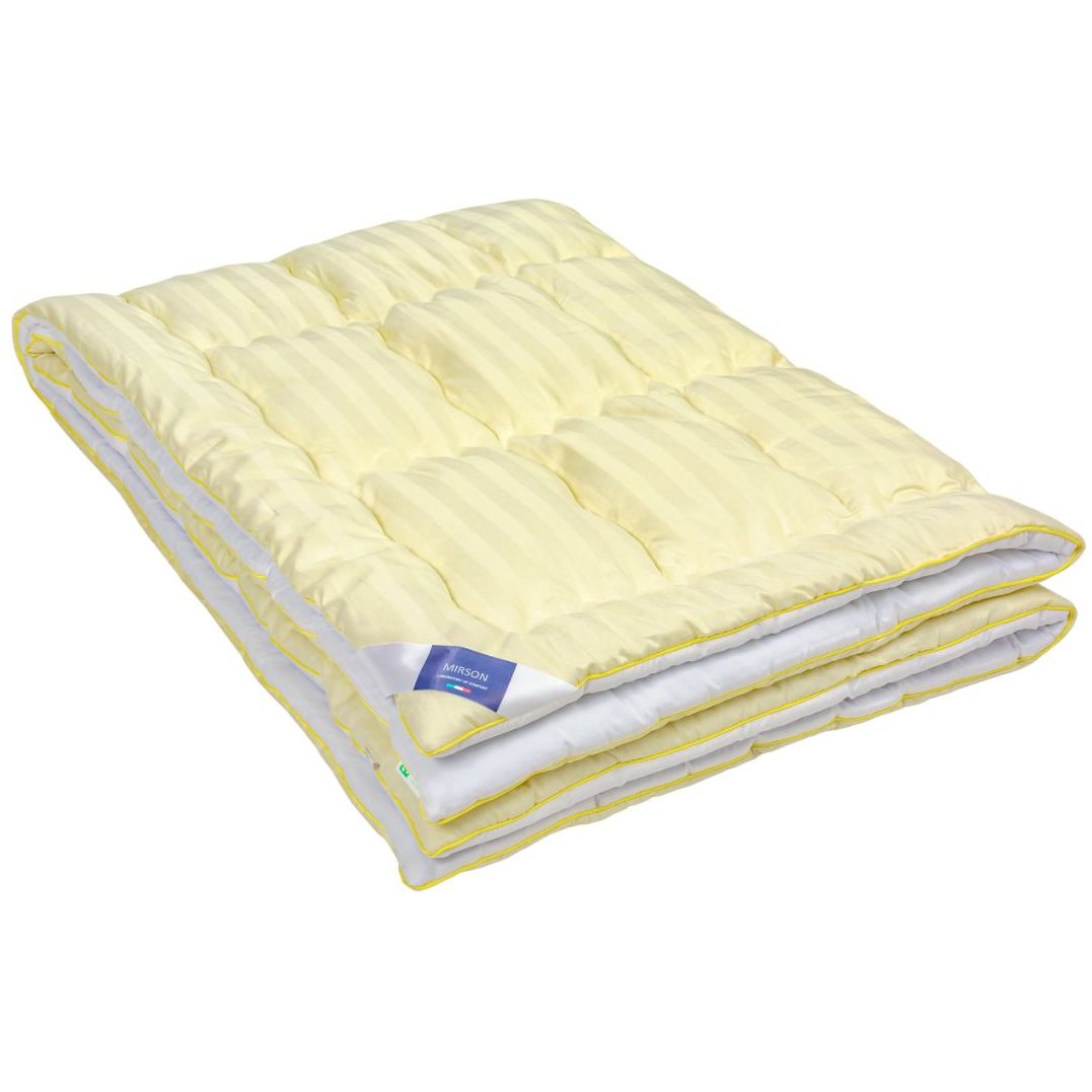 Одеяло антиаллергенное MirSon Carmela Hand Made EcoSilk №0552, демисезонное, 172x205 см, желто-белое - фото 1