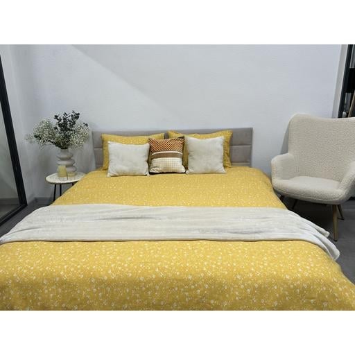 Комплект постельного белья Ecotton полуторный 250951 Цветок на желтом (24278) - фото 1