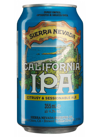 Пиво Sierra Nevada California IPA, светлое, 4,2%, ж/б, 0,355 л - фото 1