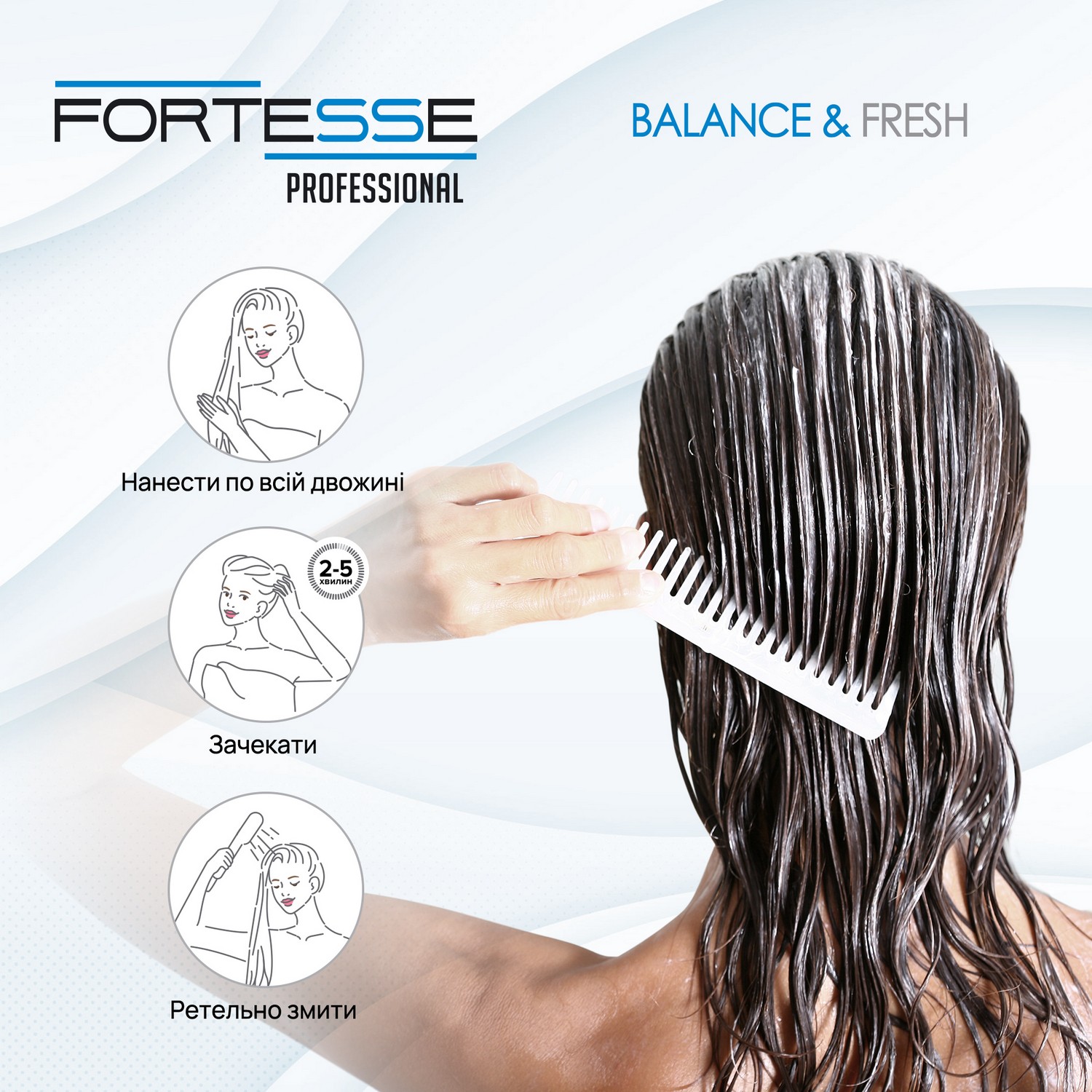 Бальзам Fortesse Professional Balance&Fresh, для всіх типів волосся, з дозатором, 400 мл - фото 5