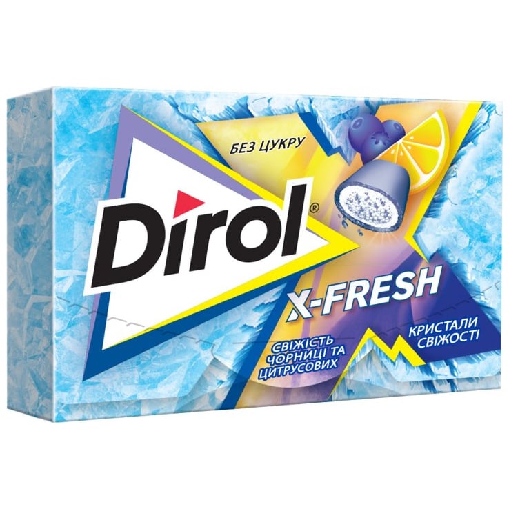 Гумка жувальна Dirol X-Fresh Чорниця, 18 г (763785) - фото 1