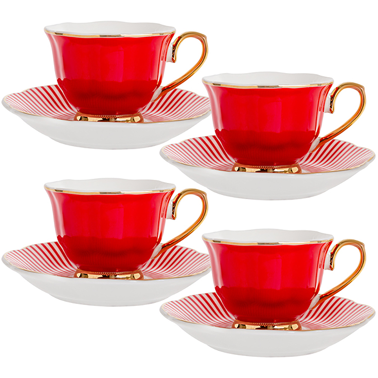 Кофейный набор Lefard, 50 мл, красный с белым (922-024) - фото 1