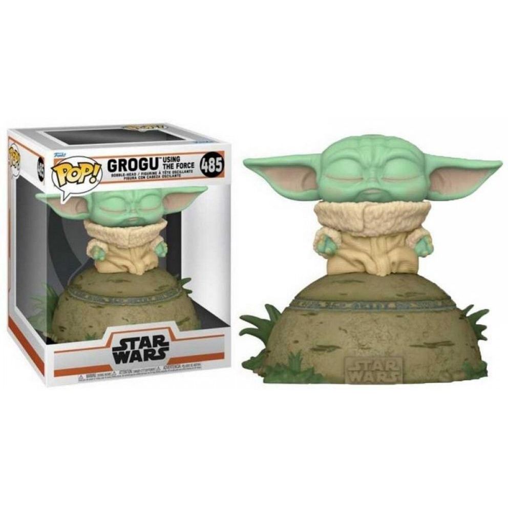 Фигурка Funko Pop Фанко Поп Мандалорец Грогу использует Силу Grogu using the Force 15 см SW M GUF 485 - фото 1