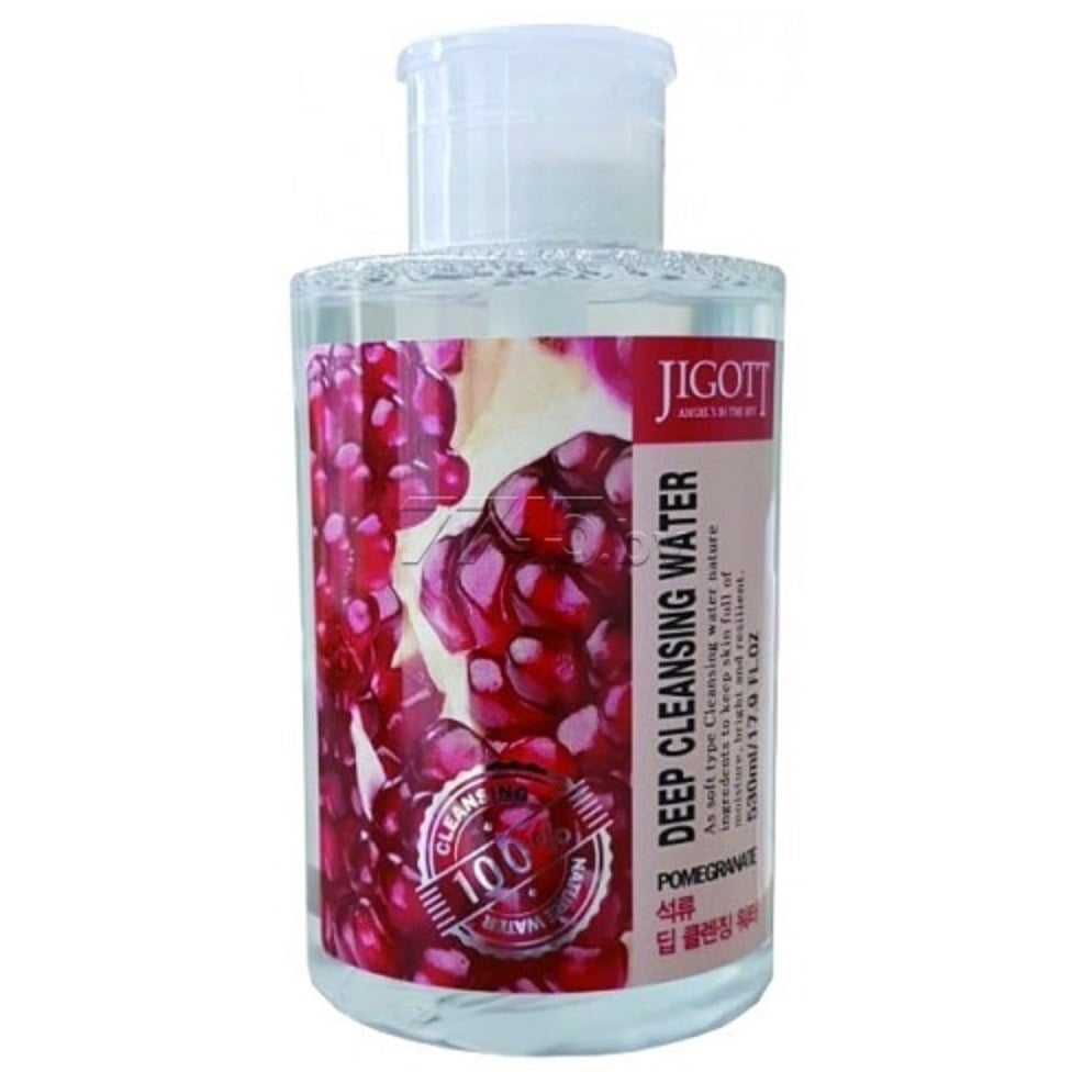 Рідина для зняття макіяжу Jigott Pomegranate Deep Cleansing Water з екстрактом гранату, 530 мл - фото 1
