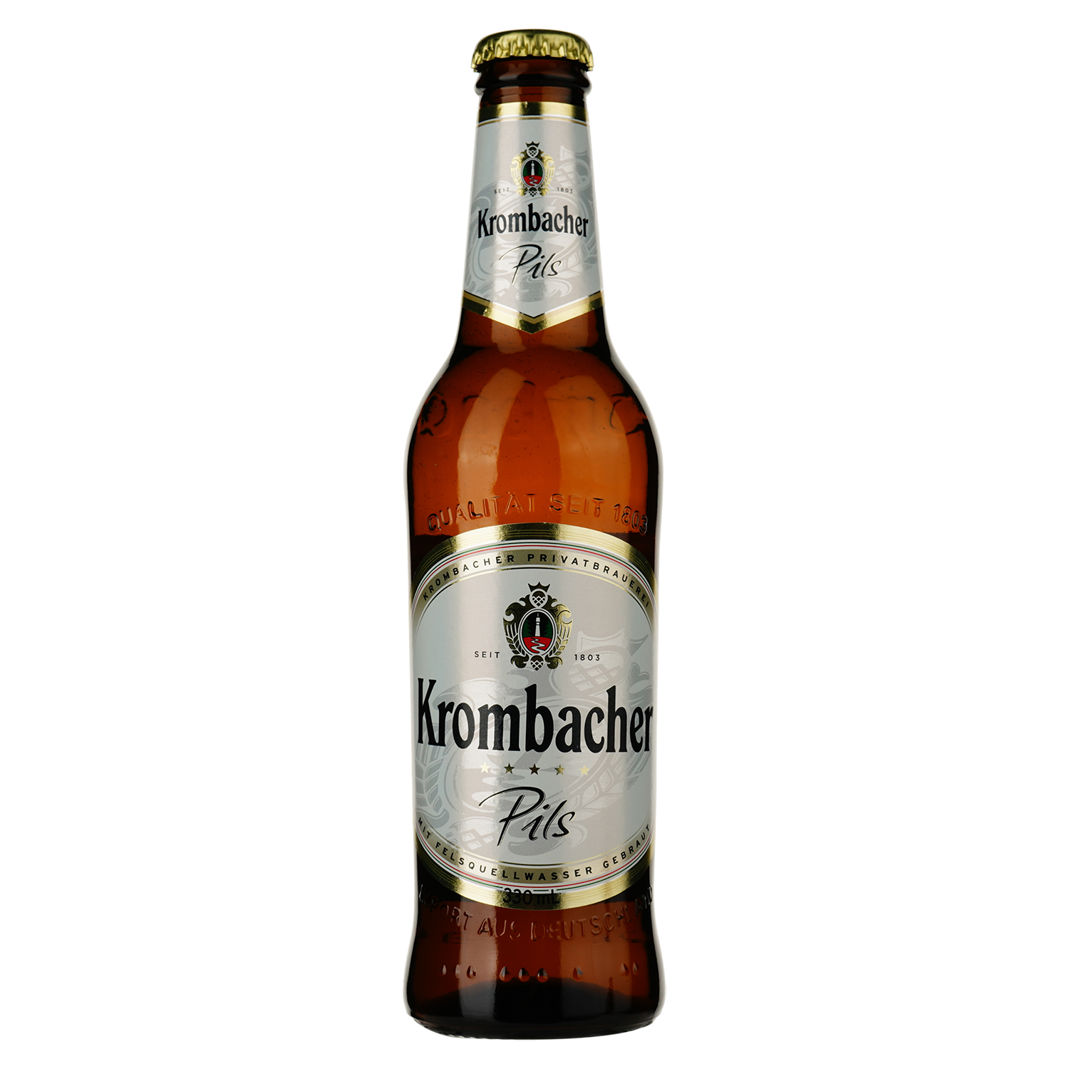 Набор пива Krombacher (Pils 2 шт. х 0.33 л, Weizen 1 шт. х 0.33 л, Dark 1 шт. х 0.33 л) + бокал - фото 4