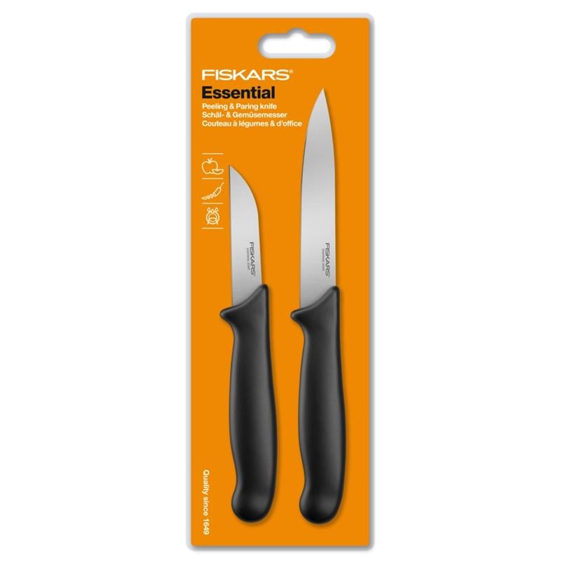 Набір ножів для чищення Fiskars Essential Small, 2 шт (1051834) - фото 1