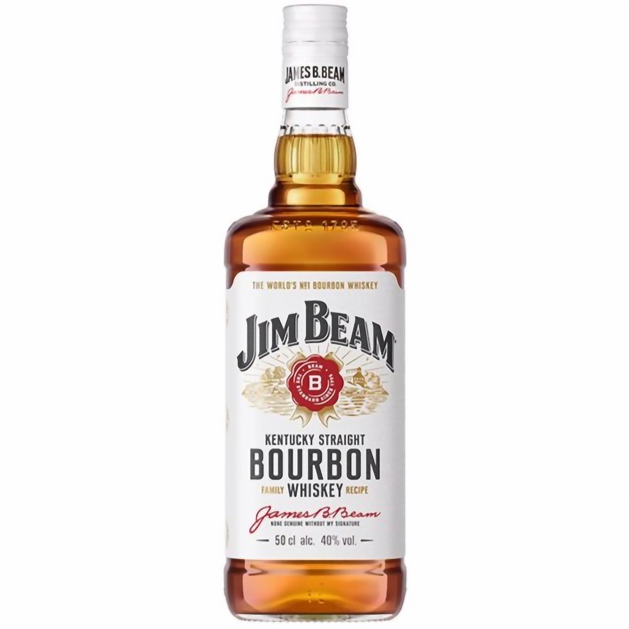 Виски Jim Beam White Straight Bourbon, 40%, 0,5 л (1105) - фото 1