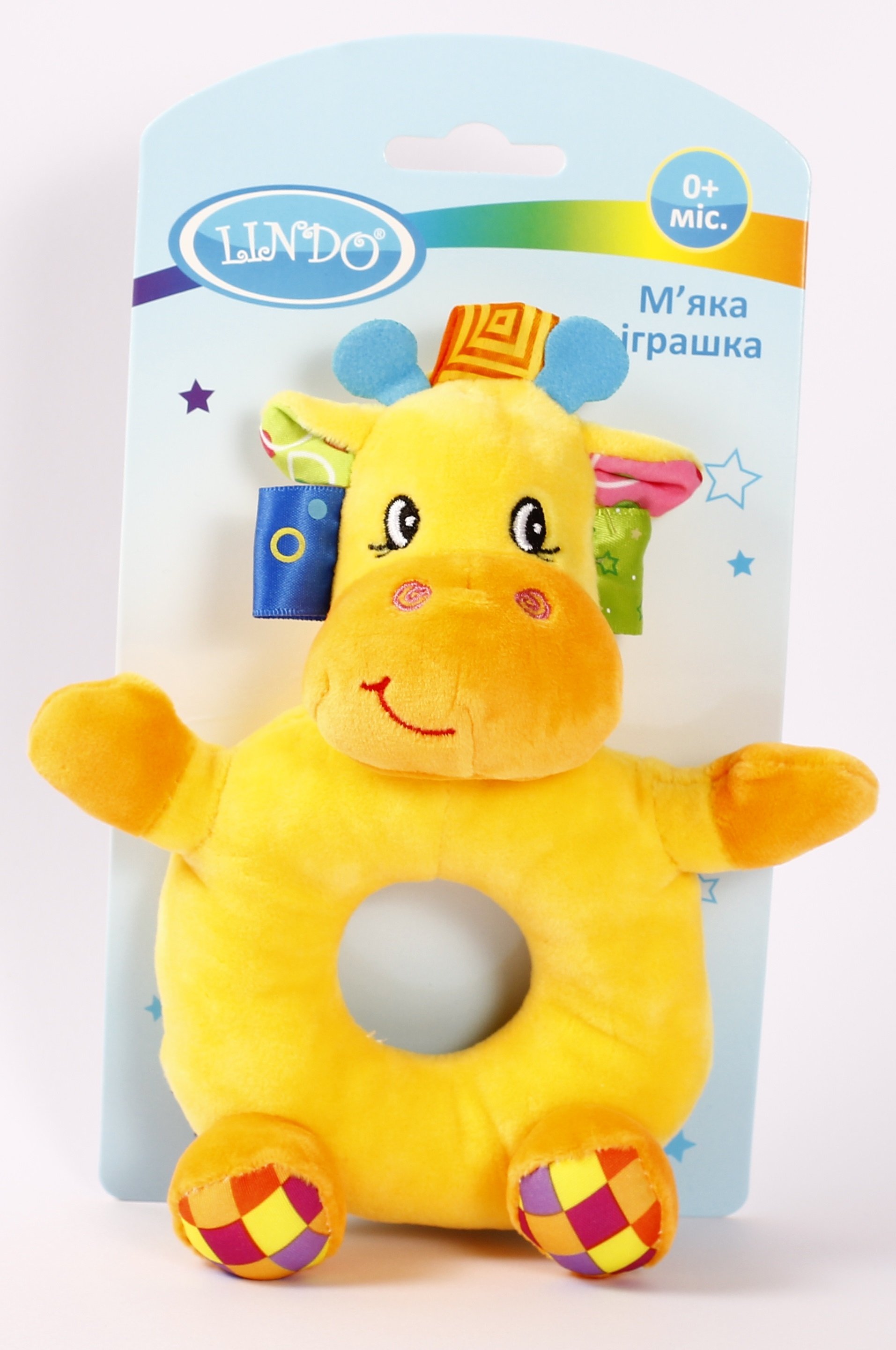 Мягкая игрушка-погремушка Lindo Жираф (F 1002 жираф) - фото 2