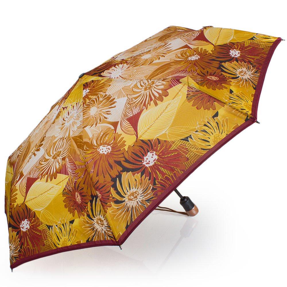 Жіноча складана парасолька повний автомат Airton 98 см коричнева - фото 2