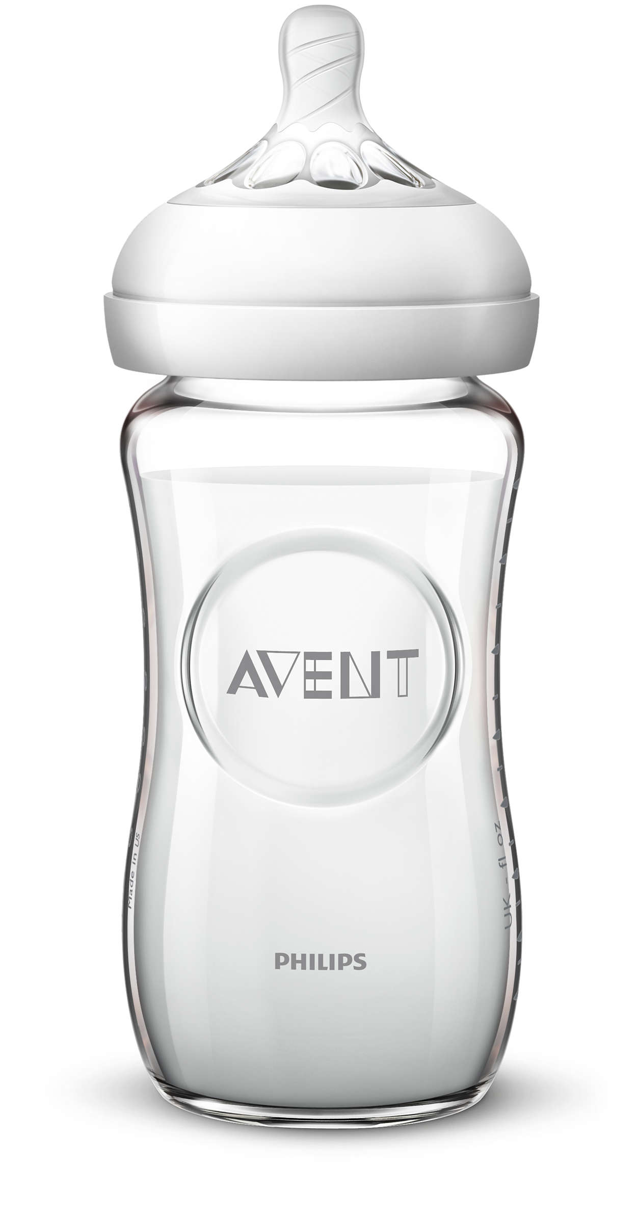 Пляшка для годування Philips Avent Natural, скляна, 240 мл (SCF053/17) - фото 1