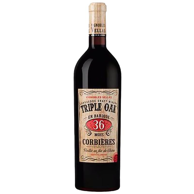 Вино Vignobles Vellas Oak Triple Rouge AOP Corbieres 2018 червоне сухе 0.75 л - фото 1