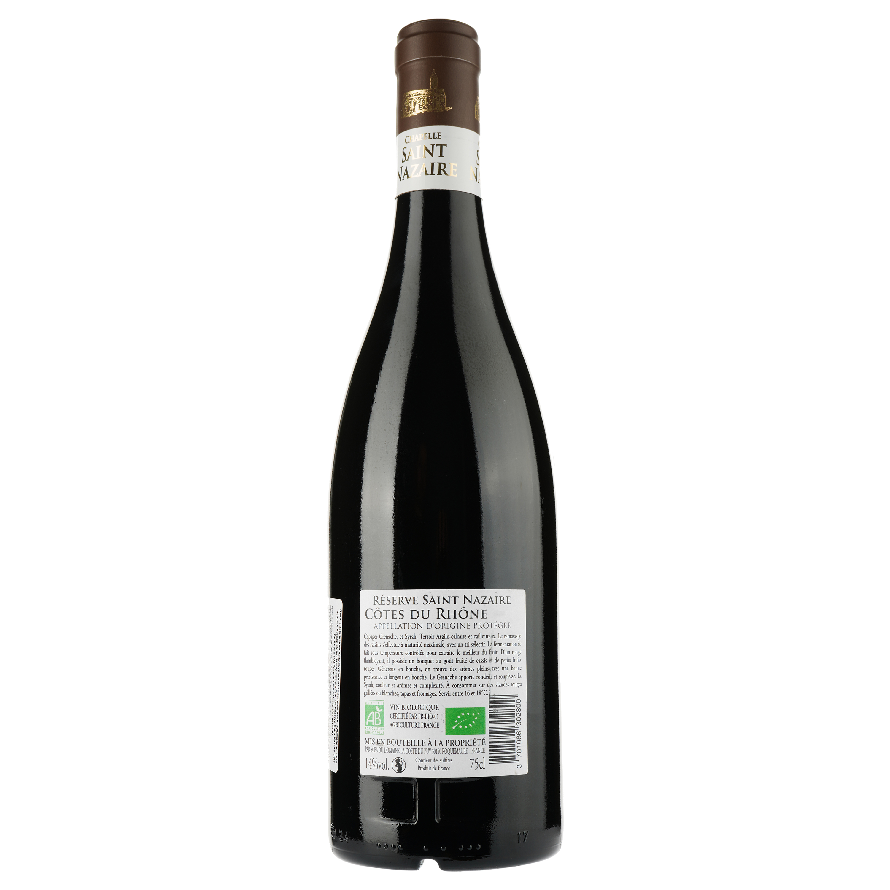 Вино Reserve Saint Nazaire Cote Du Rhone Bio 2019 AOP Cotes du Rhone, червоне, сухе, 0.75 л - фото 2