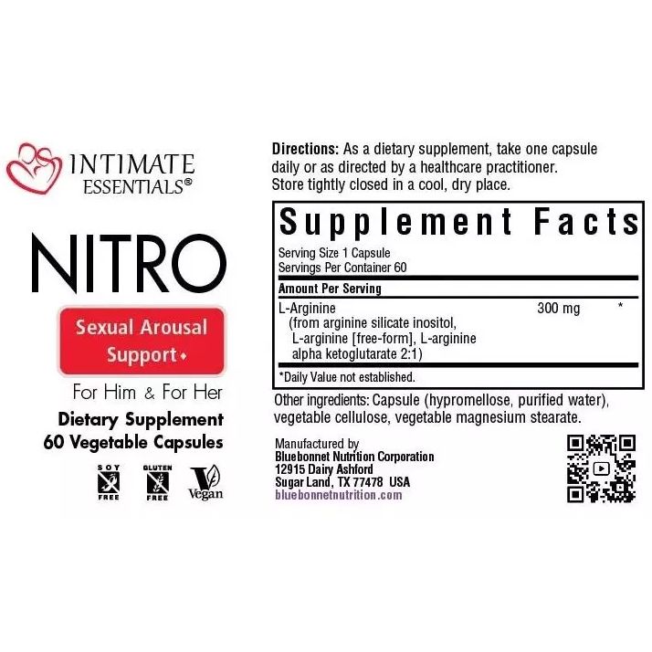 Підтримка сексуального збудження Bluebonnet Nutrition Intimate Essenitals Nitro 60 вегетаріанських капсул - фото 3