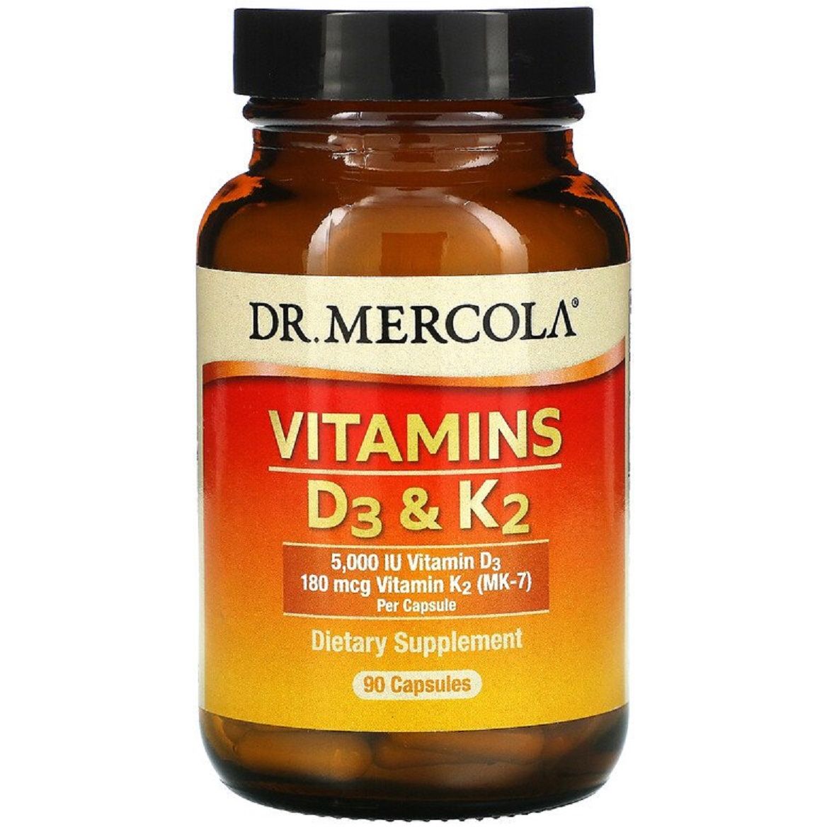 Витаминный комплекс Dr. Mercola Vitamins D3 & K2 90 капсул - фото 1