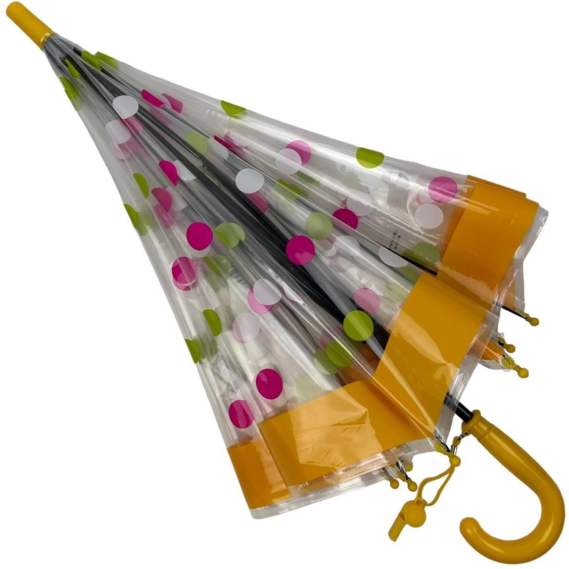 Дитяча парасолька-палиця напівавтомат Rain 75 см жовта - фото 1