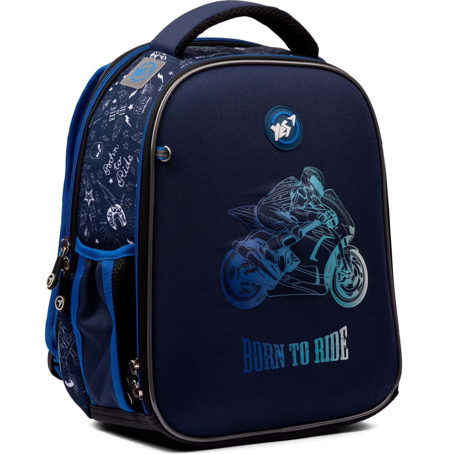 Рюкзак каркасний Yes H-100 Born to Ride, синий (559368) - фото 2