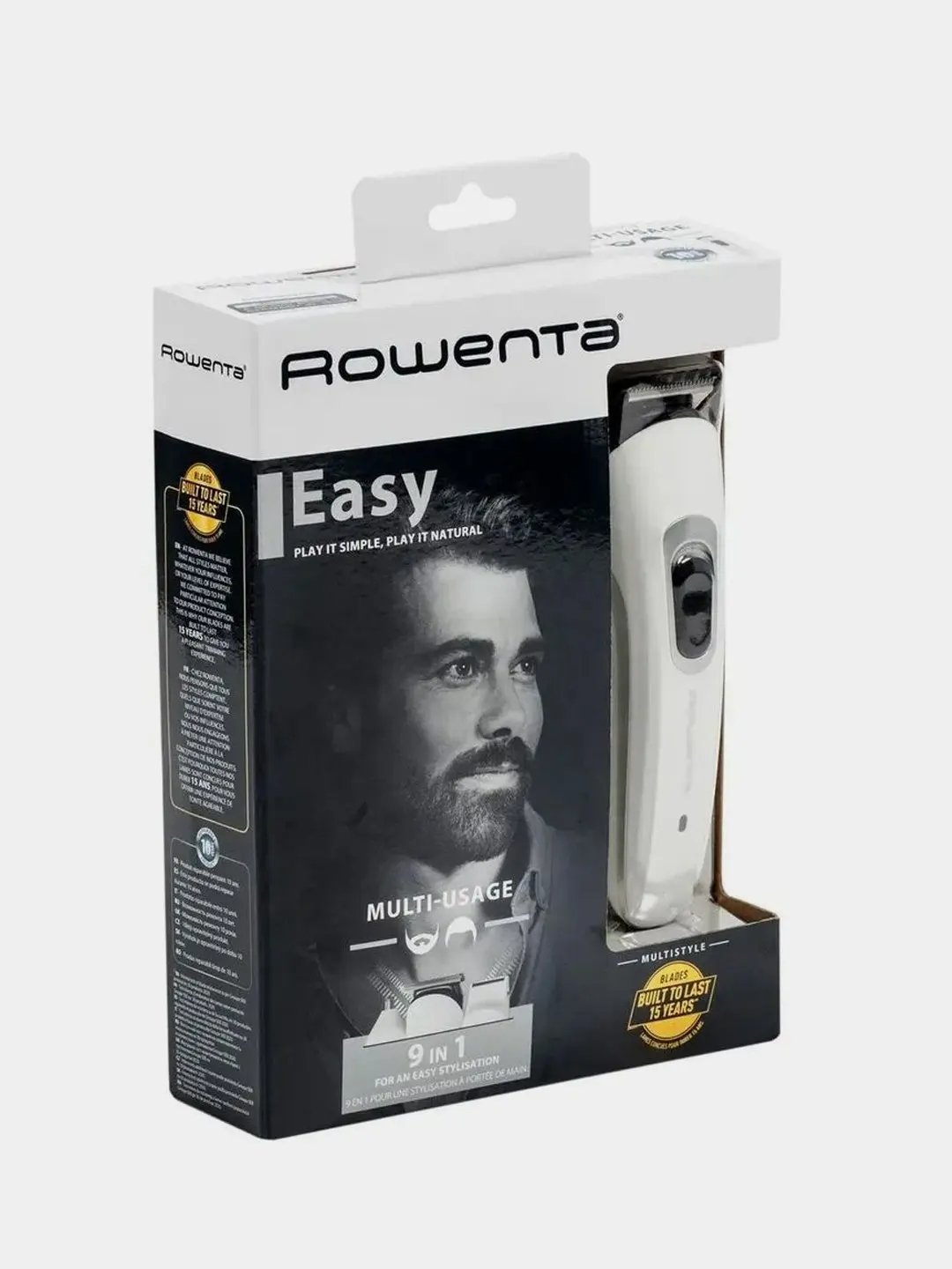 Мультитример Rowenta Easy TN8961F4 для бороди, вусів та голови чорно-білий - фото 5