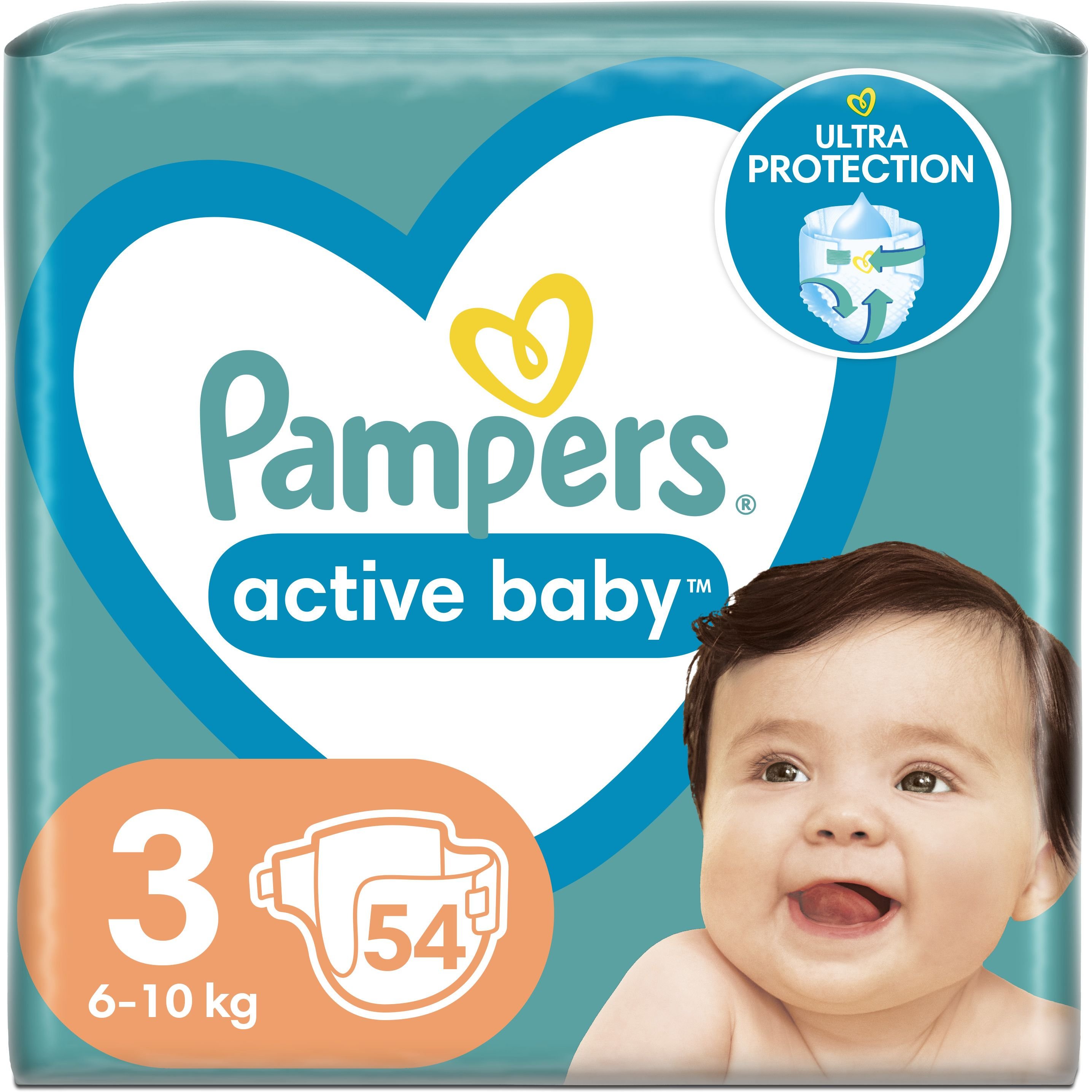 Подгузники Pampers Active Baby 3 (6-10 кг) 54 шт. - фото 1