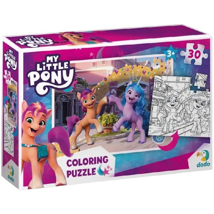 Детские Пазлы 2в1 My Little Pony Подружки и радуга DoDo 200134 30 элементов - фото 1