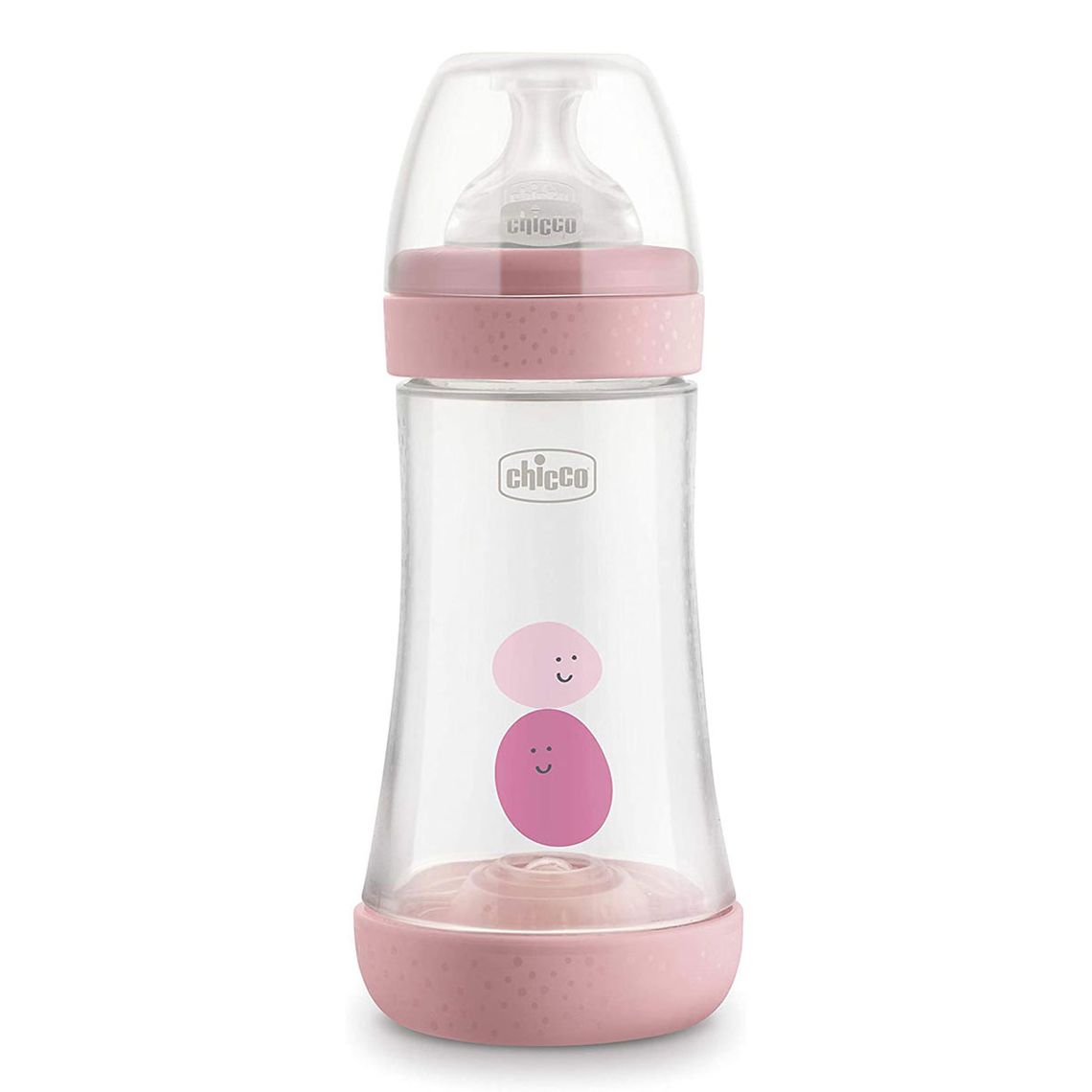 Бутылочка для кормления Chicco Perfect 5, с силиконовой соской, 240 мл, розовый (20223.10.40) - фото 1