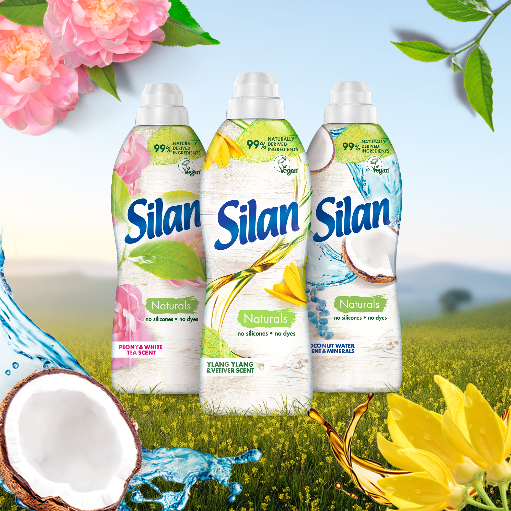 Ополіскувач для білизни Silan Naturals Іланг-Іланг та ветивер, 1450 мл - фото 7