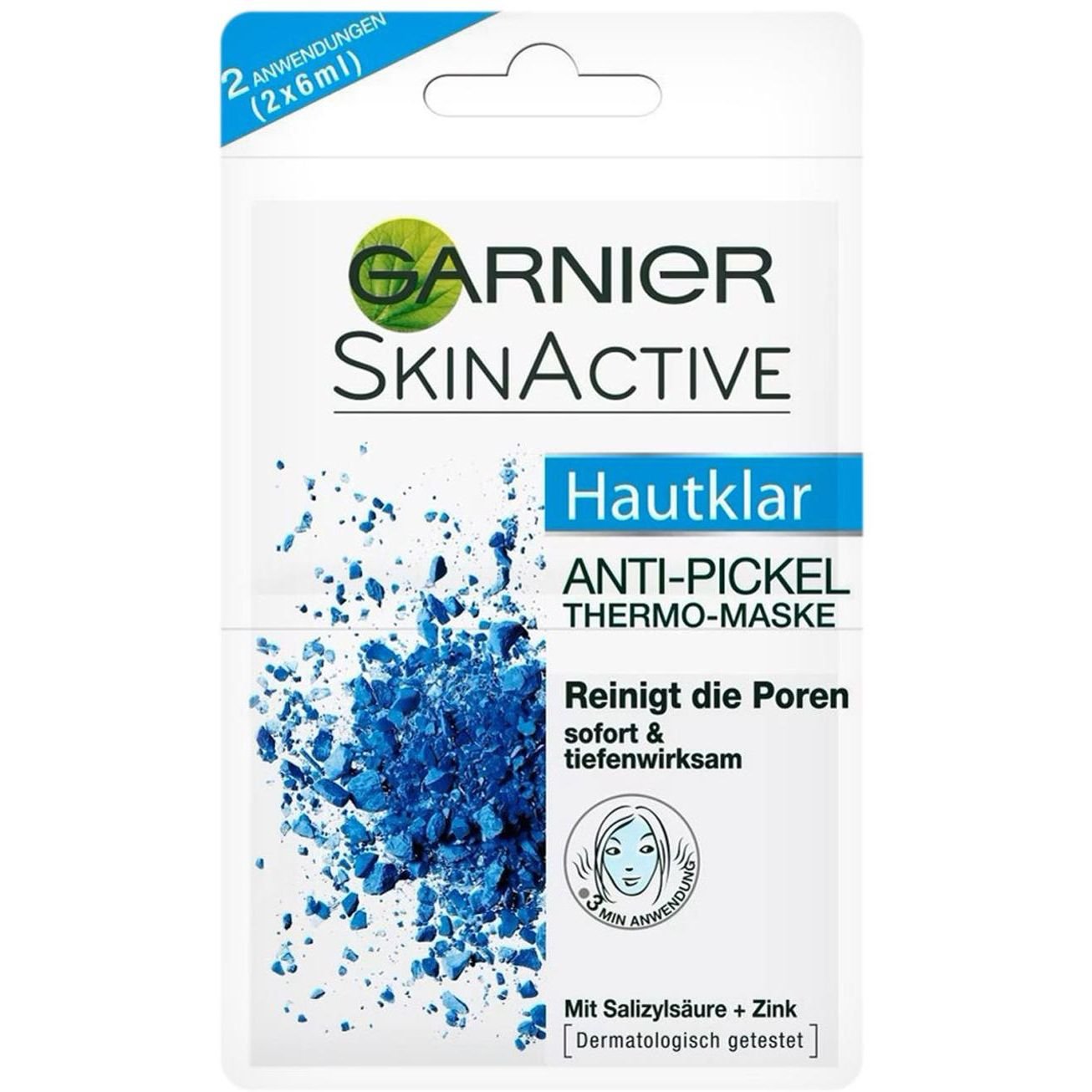 Photos - Facial Mask Garnier Маска для обличчя  Skin Naturals Чиста шкіра Актив, розпарююча, 2 ш 
