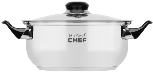 Каструля Bravo Chef з кришкою та бакелітовими ручками 16 см 1.1 л (BC-2002-16) - фото 2