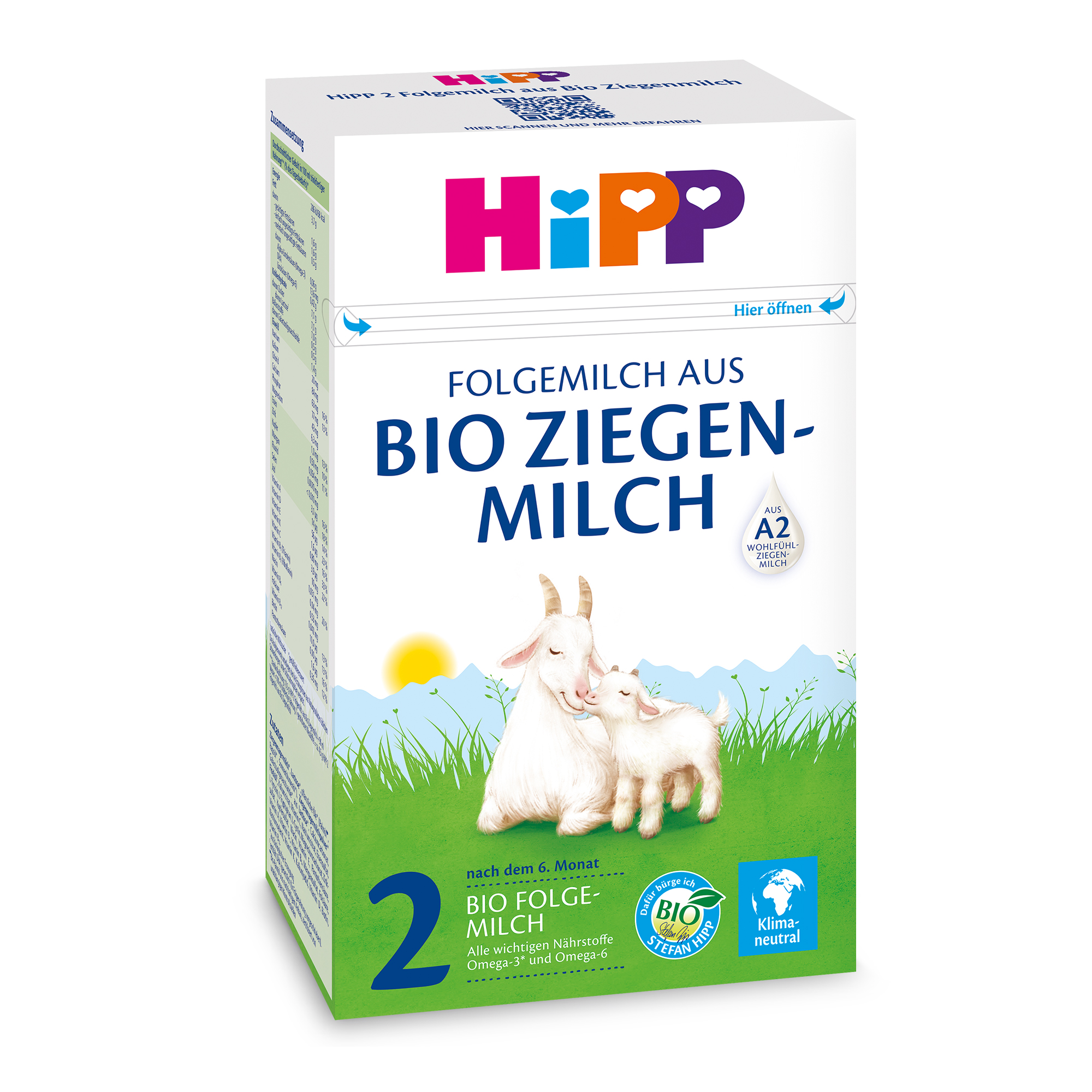 Органическая сухая детская смесь HiPP 2 на козьем молоке с 6 месяцев 400г - фото 2