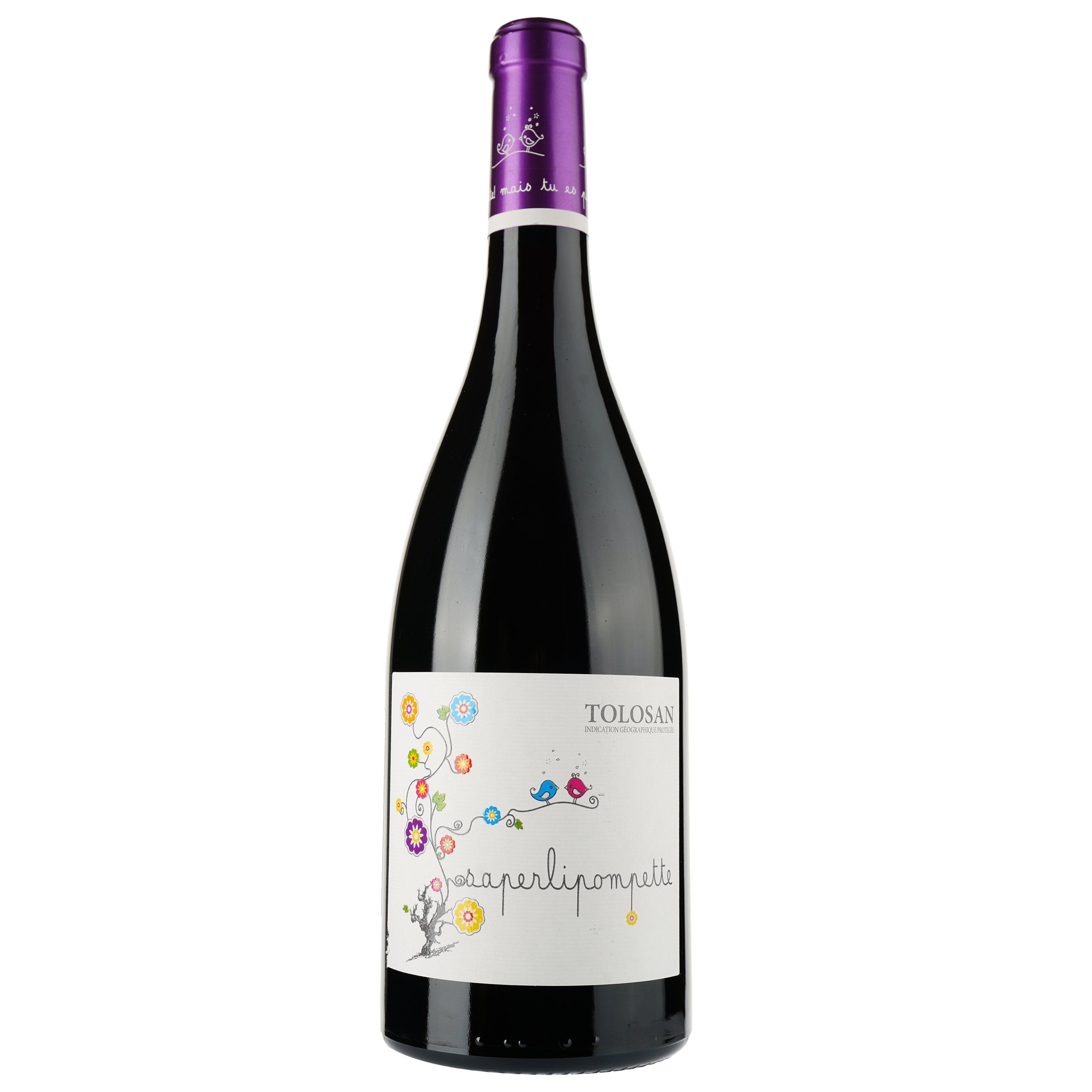 Вино Saperlipompette Rouge IGP Comte Tolosan, красное, сухое, 0,75 л - фото 1