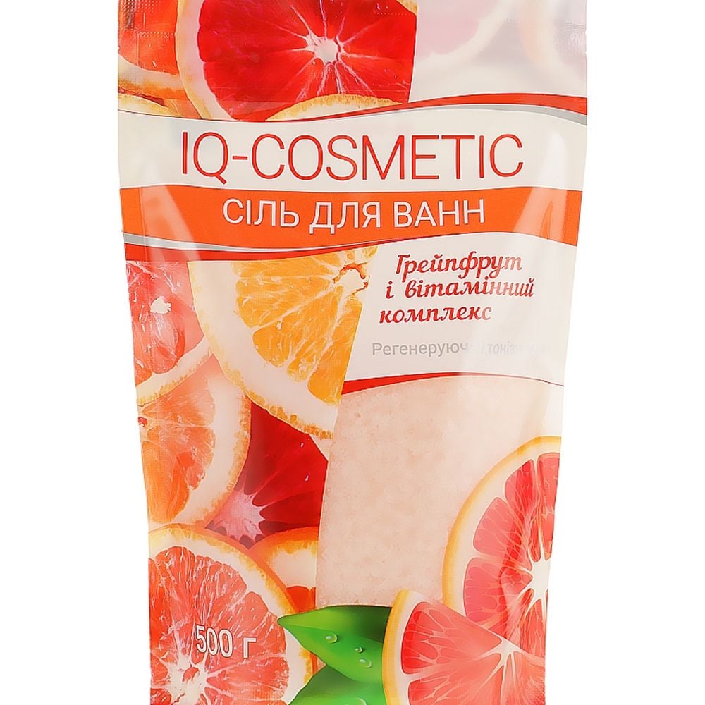 Соль для ванн IQ-Cosmetic Грейпфрут и витаминный комплекс 500 г - фото 1