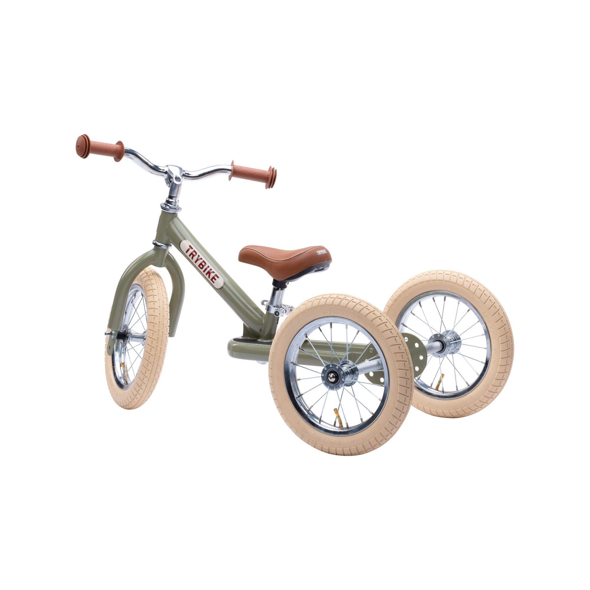 Трехколесный балансирующий велосипед Trybike steel 2 в 1, оливковый (TBS-3-GRN-VIN) - фото 3