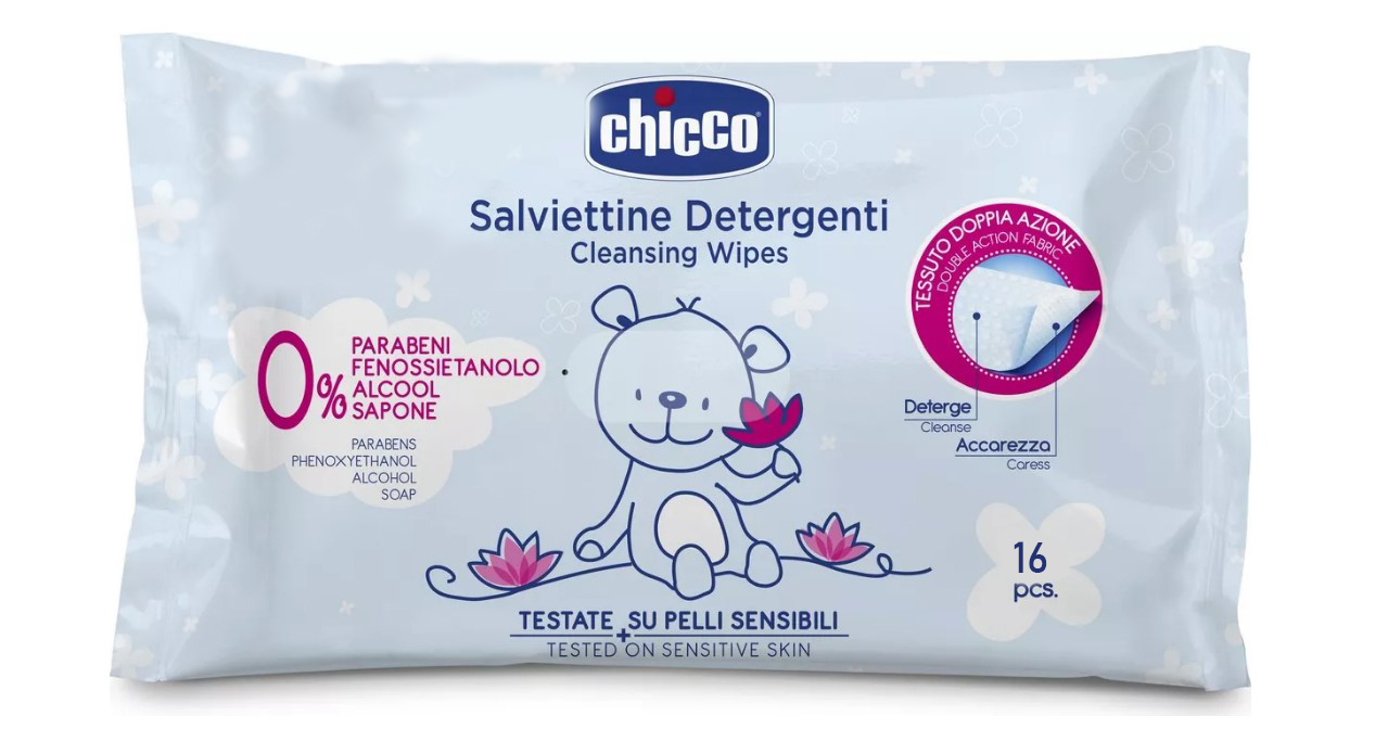 Дитячі вологі серветки Chicco Очищаючі, 16 шт. (09163.20) - фото 1