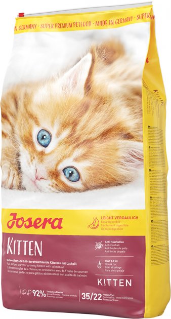 Сухой корм для котят, беременных и лактирующих кошек Josera Kitten, с лососем и домашней птицей, 0,4 кг - фото 1