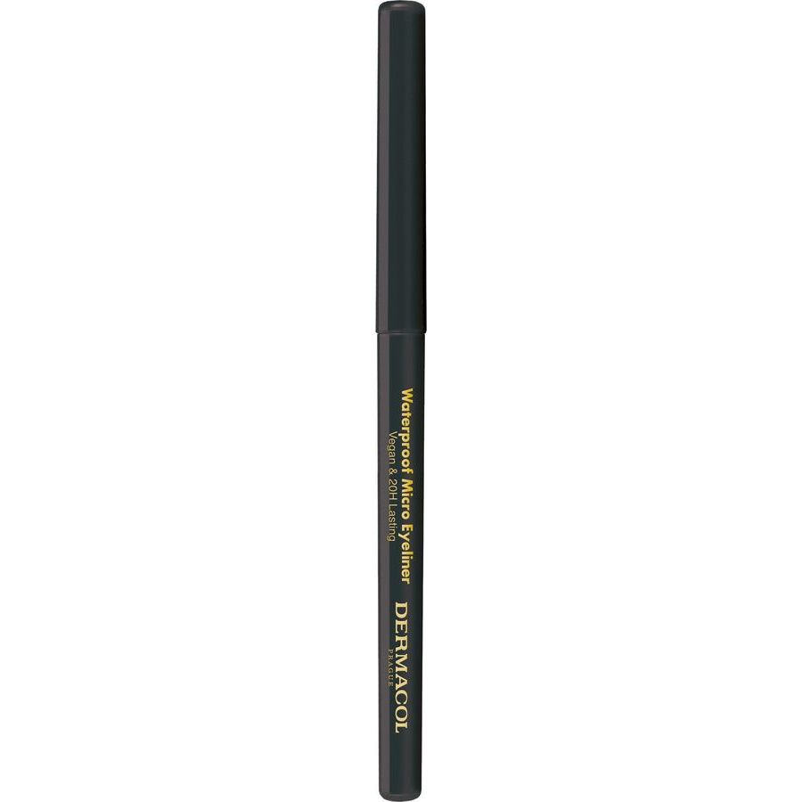 Автоматичний водостійкий олівець для очей Dermacol Waterproof Micro Eyeliner, №1, чорний - фото 1