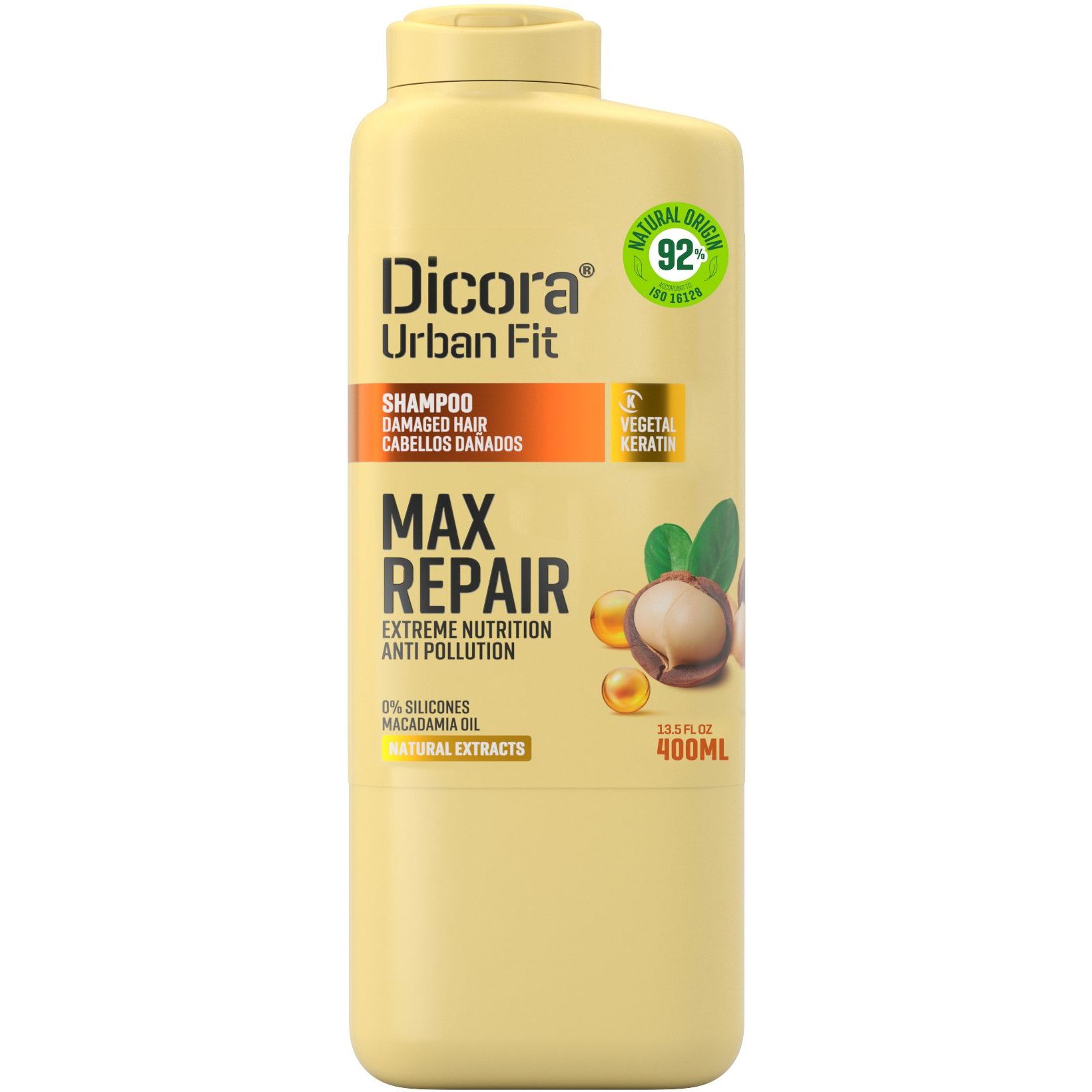 Шампунь для пошкодженого волосся Dicora Urban Fit Максимальне відновлення 400 мл - фото 1