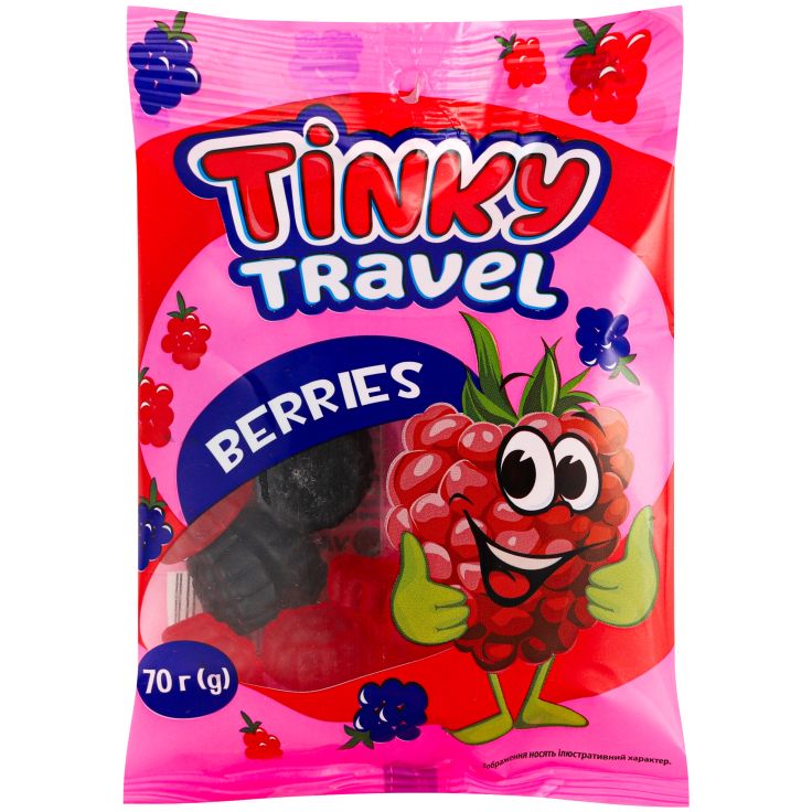 Конфеты желейные Tinky Travel Berries 70 г - фото 1