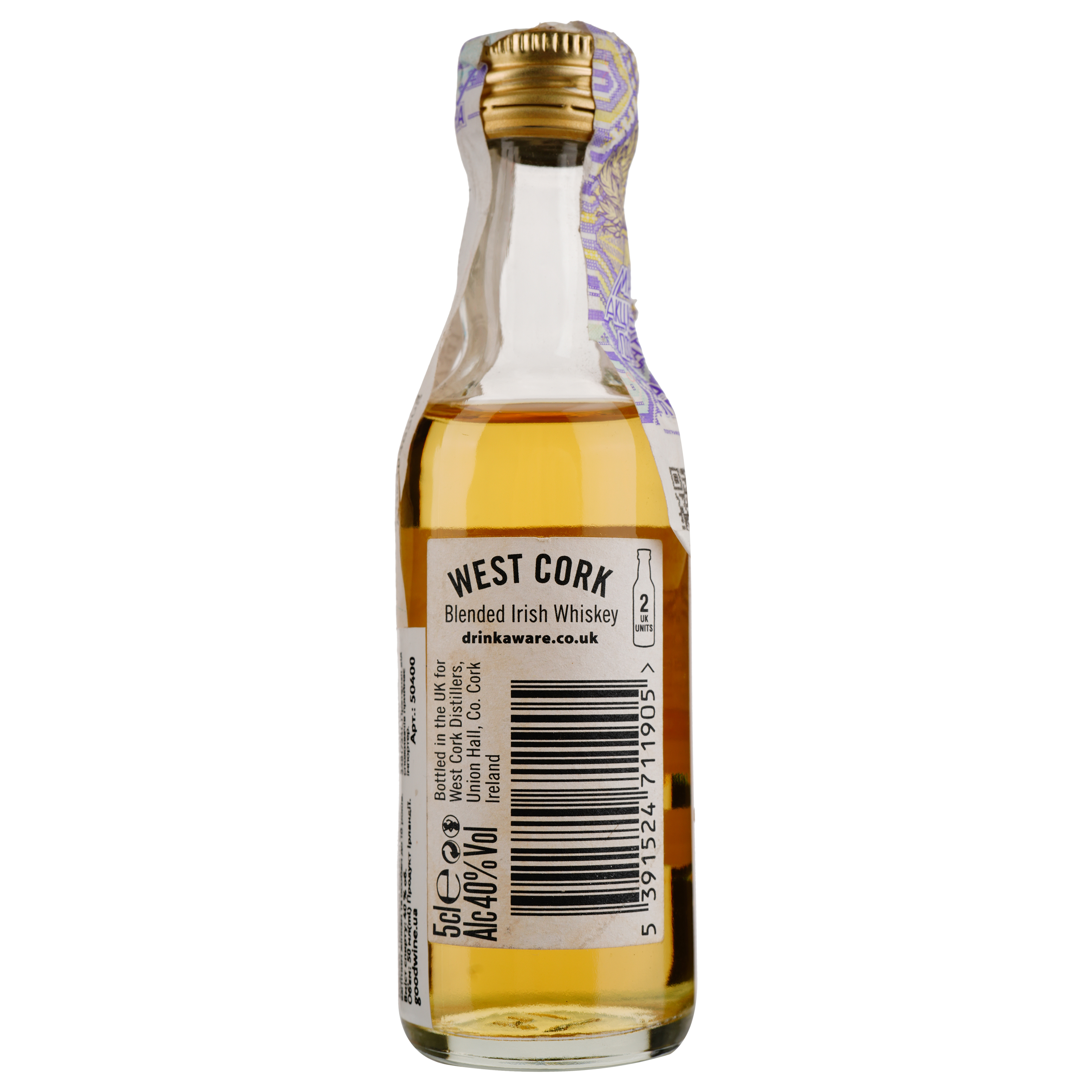 Віскі West Cork Bourbon Cask Blended Irish Whisky 40% 0.05 л - фото 2