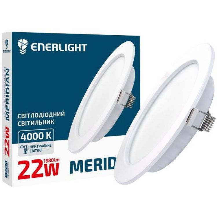 Светильник потолочный светодиодный Enerlight Meridian, 22Вт, 4000К (MERIDIAN22SMD80N) - фото 1